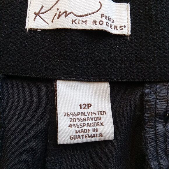 Kim Rogers Petite Dress Pants Women's Size 12P Black - Picture 11 of 13